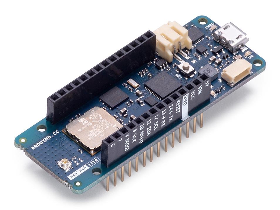 The Arduino® MKR WAN 1310 board.