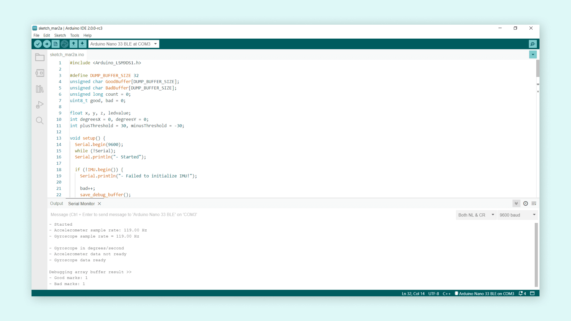 Only one runtime instance of the debugging array.